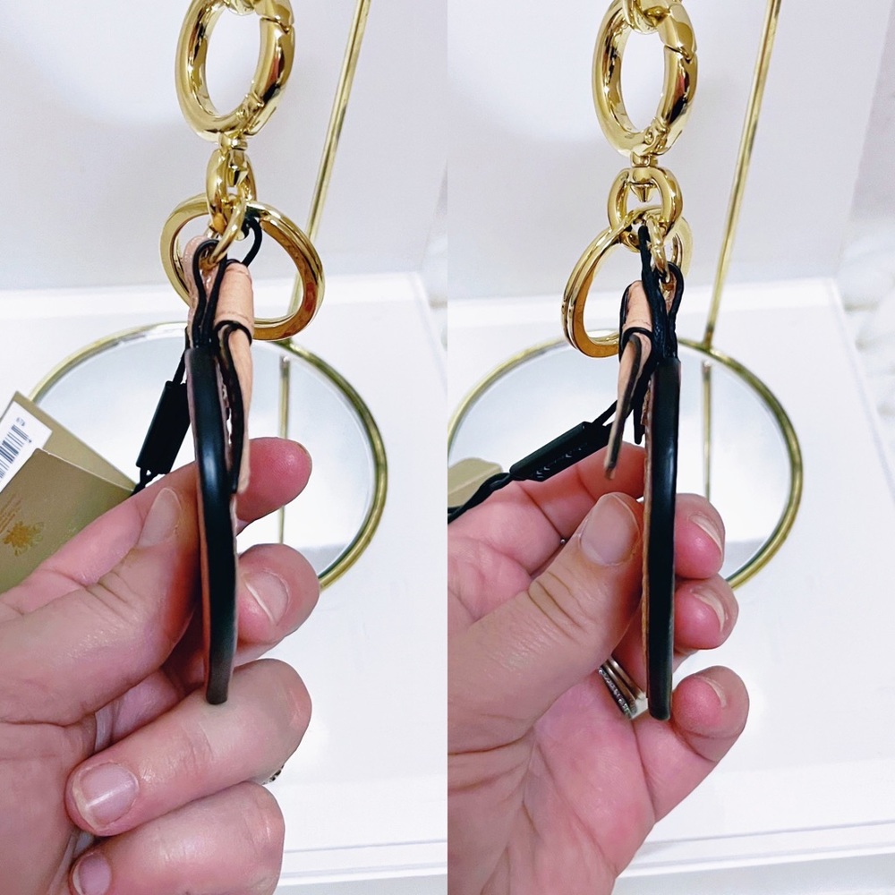 Authentic Burberry NWT Young Love Leather Heart Bag Charm / Keychain - Picture 6 of 11